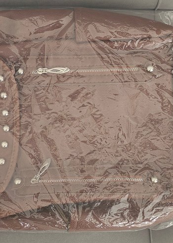 Kahverengi Deri Kadın Sırt Çantası - Görsel 7