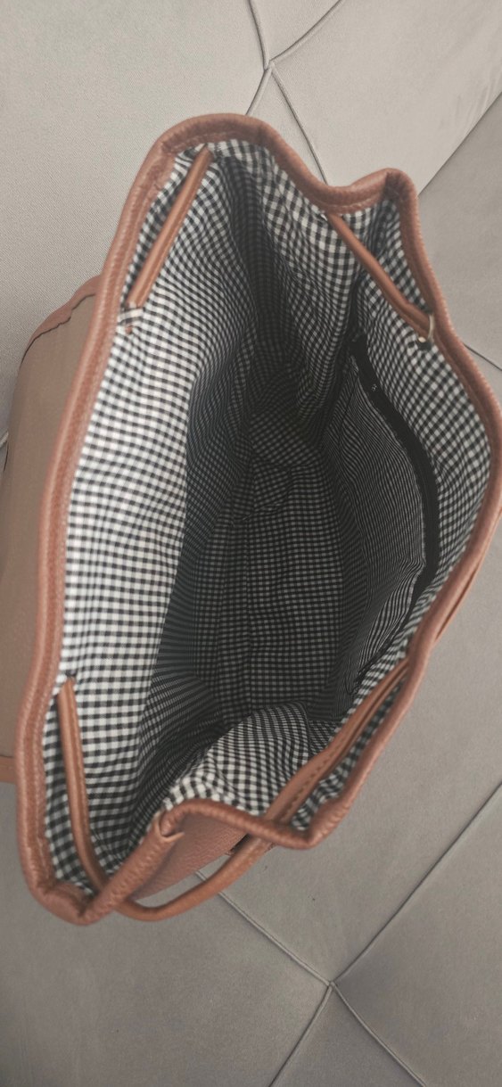 Kahverengi Deri Kadın Sırt Çantası - Görsel 4