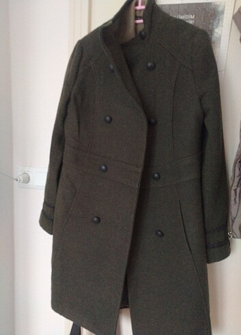 LCW haki kaşe kaban  - Görsel 5