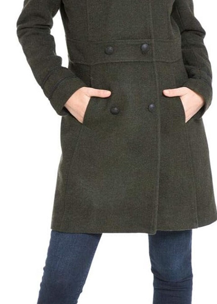 LCW haki kaşe kaban  - Görsel 2