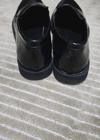 Siyah Rugan Hakiki Deri Kadın Loafer - Görsel 10