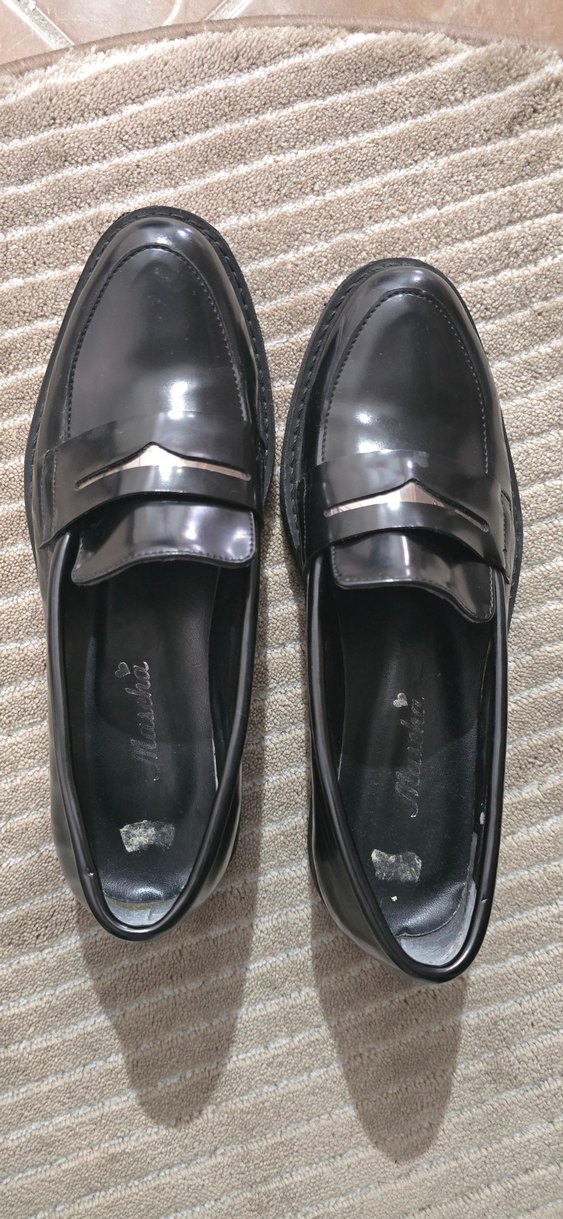 Siyah Rugan Hakiki Deri Kadın Loafer - Görsel 4