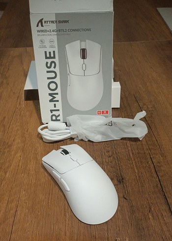 Attack Shark Beyaz Kablolu Gaming Mouse