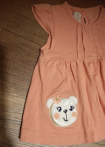 Diğer Kız Çocuk Pembe Nakışlı Kolsuz Elbise