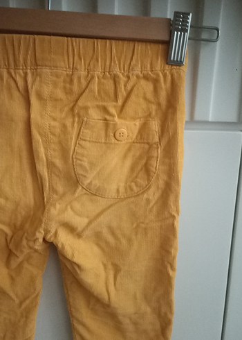 LC Waikiki Düğmeli ve cep detaylı Sarı Kadife Erkek Çocuk Pantolonu