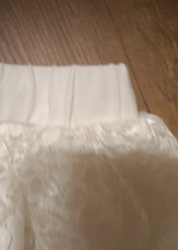 12-18 Ay Beden beyaz Renk Dantel Detaylı Beyaz Bohem Kız Çocuk Eteği