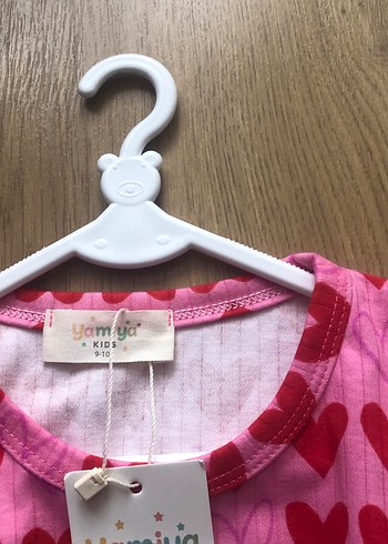 Pembe Kalp Desenli Uzun Kollu Pijama Takım  - Görsel 5