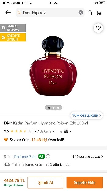 Beden Renk Dior Hypnotic poıson 100 ml