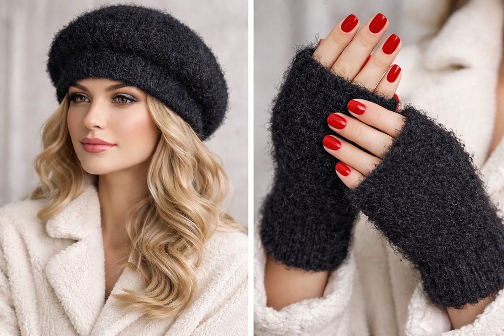 Ressam şapkası ve parmaksız eldiven - Görsel 3