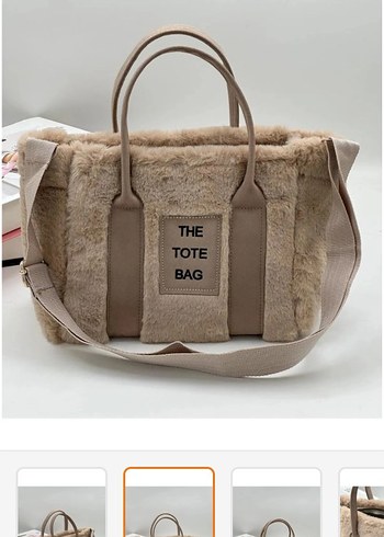 Bej Kürklü Günlük Kadın Omuz Çantası - Görsel 2