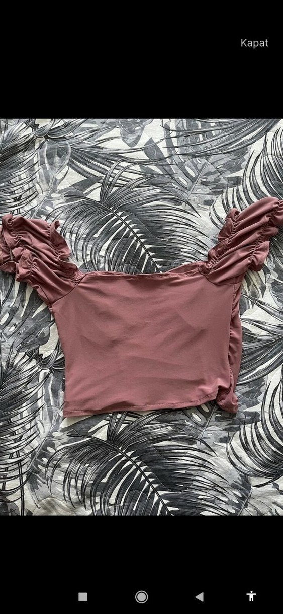 Mor Drapeli Kadın Bluz - Görsel 4