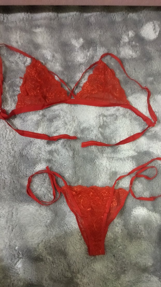 Nakışlı Kırmızı Bohem Mini Sütyen Takımı - Görsel 2