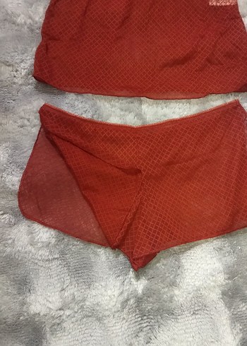 Kırmızı Bohem Kadın Şort İç Giyim - Görsel 2