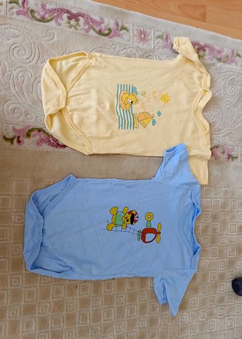 6 Ay Beden Bebek Erkek Kısa Kollu Baskılı Body