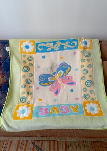 Nakışlı Pastel Renkli Bebek Battaniyesi - Görsel 6