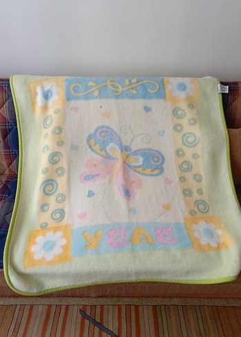 Nakışlı Pastel Renkli Bebek Battaniyesi - Görsel 2