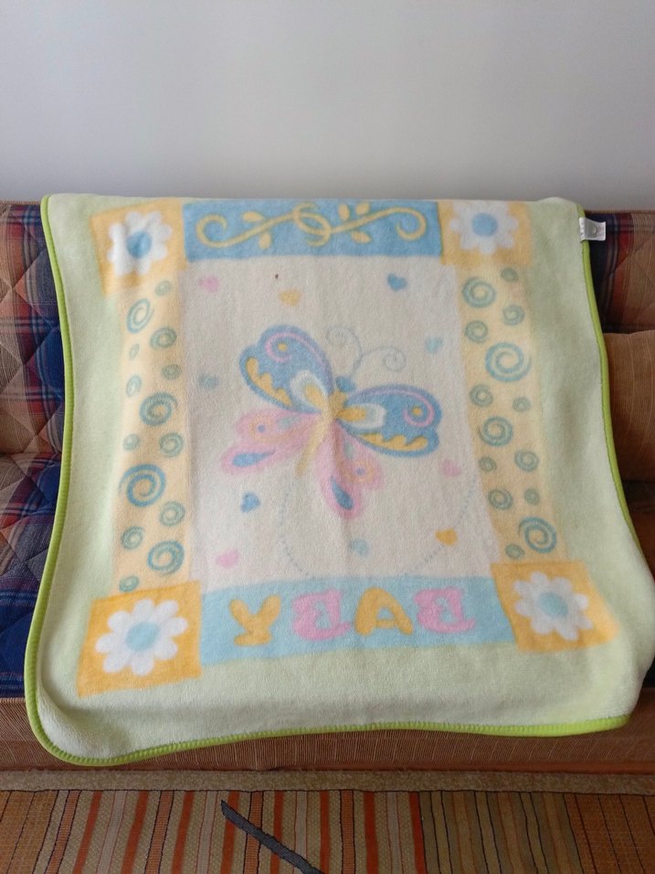 Nakışlı Pastel Renkli Bebek Battaniyesi - Görsel 2