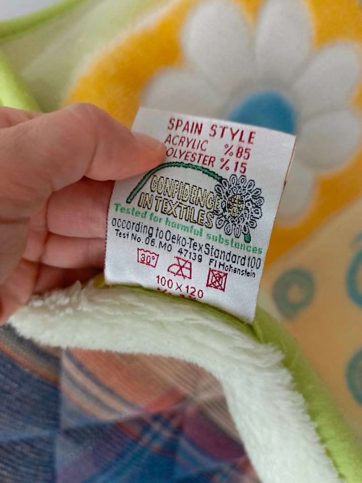 Nakışlı Pastel Renkli Bebek Battaniyesi - Görsel 3