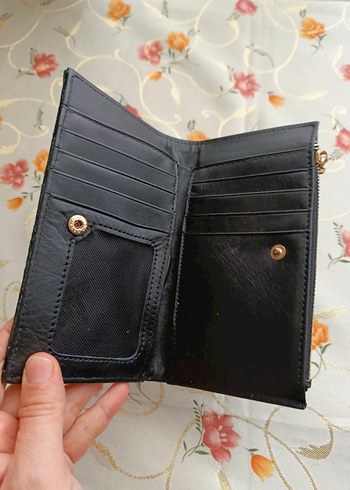 Fermuarlı Siyah Süet Kadın Cüzdan - Görsel 6