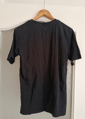 Siyah Baskılı Oversize Erkek Tişört - Görsel 3