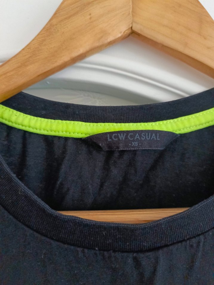 Siyah Baskılı Oversize Erkek Tişört - Görsel 4