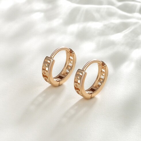 Diğer Xuping Rose Gold Küçük Çelik Küpe