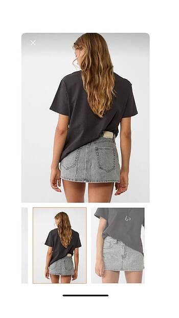 Stradivarius Denim şort etek