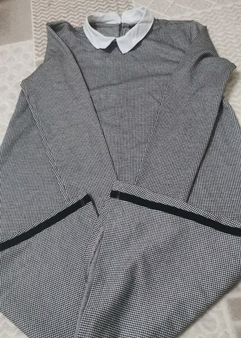 Gri Uzun Kollu Triko Midi Elbise - Görsel 2