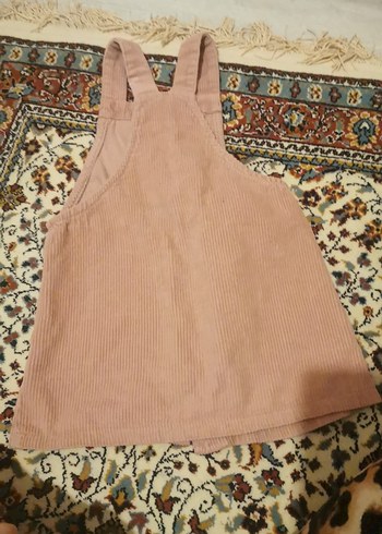 Düğmeli Kahverengi Bohem Kız Elbisesi - Görsel 2