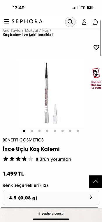 Benefit ince uçlu kaş kalemi - Görsel 4
