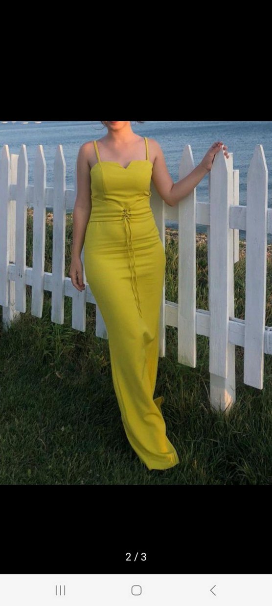 Açık Yeşil Drapeli Straplez İnce Askılı Uzun Kadın Elbise - Görsel 2