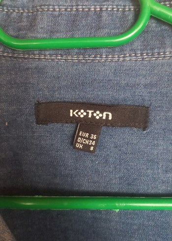 Koton Düğmeli Uzun Kollu Kadın Denim Gömlek - Görsel 2