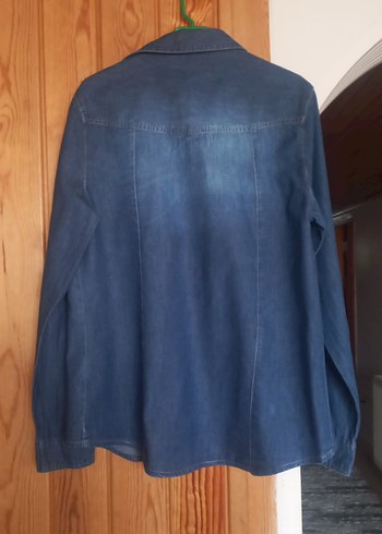 Koton Düğmeli Uzun Kollu Kadın Denim Gömlek - Görsel 3