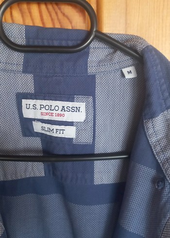 U.S. Polo Assn. Mavi Gri Çizgili Erkek Uzun Kollu Gömlek - Görsel 2