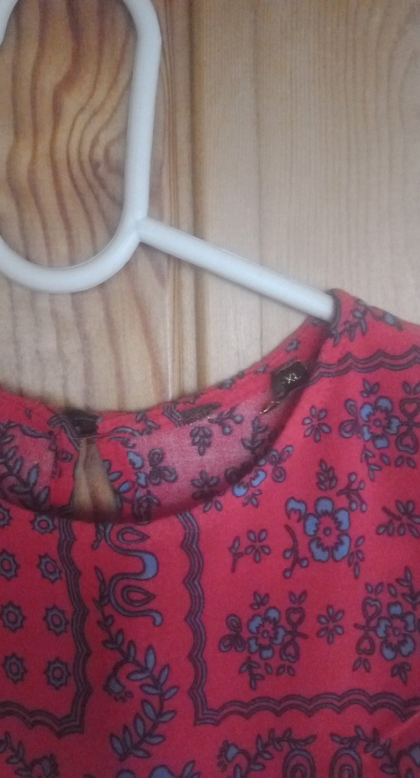 Kırmızı Bohem Desenli Hamile Tunik - Görsel 2