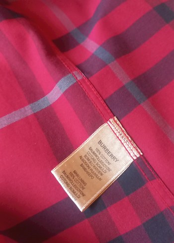 Burberry Bordo Ekoseli Uzun Kollu Erkek Gömlek - Görsel 5