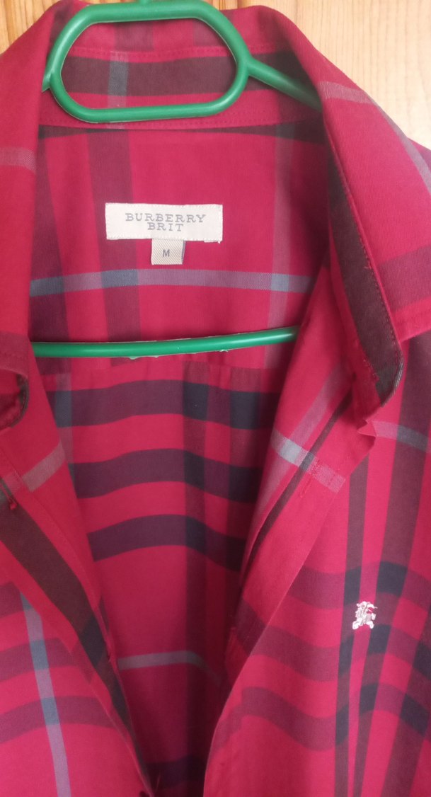 Burberry Bordo Ekoseli Uzun Kollu Erkek Gömlek - Görsel 2