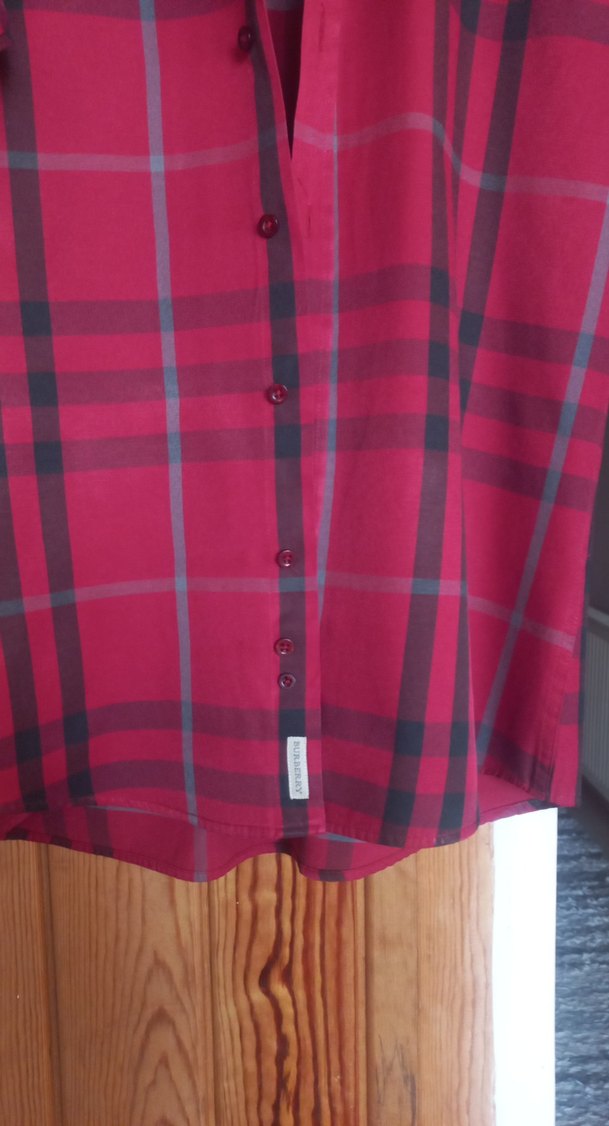 Burberry Bordo Ekoseli Uzun Kollu Erkek Gömlek - Görsel 3