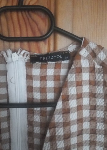 Bej Midi V Yaka Kemerli Kadın Elbise - Görsel 2