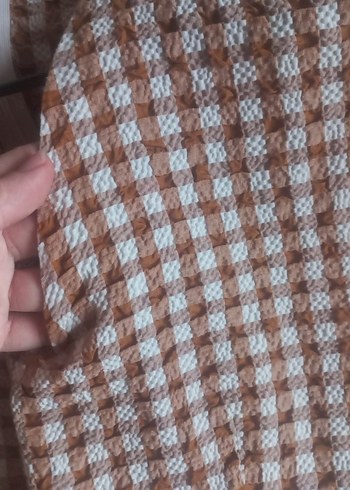 Bej Midi V Yaka Kemerli Kadın Elbise - Görsel 4