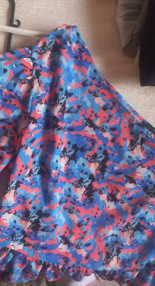 Bağlama Desenli Tek Omuzlu Bluz - Görsel 4