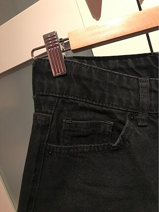 Siyah yüksek bel mom jean - Görsel 5
