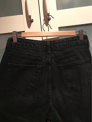 Siyah yüksek bel mom jean - Görsel 3