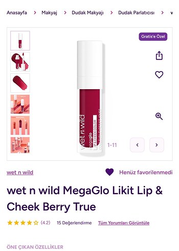 Wet n Wild Bordo Ruj - Görsel 2