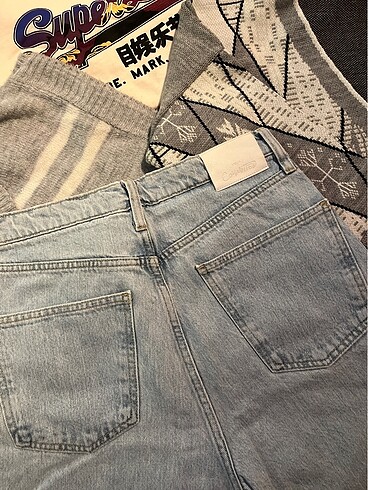 Jean süveter hırka sweatshirt - Görsel 6