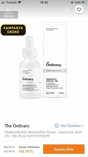 The ordinary- Hyaluronic Acid