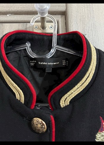 Zara Nakışlı Askeri Model Blazer Ceket - Görsel 6
