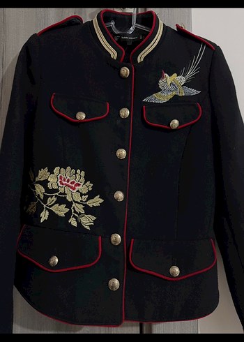 Zara Nakışlı Askeri Model Blazer Ceket - Görsel 2