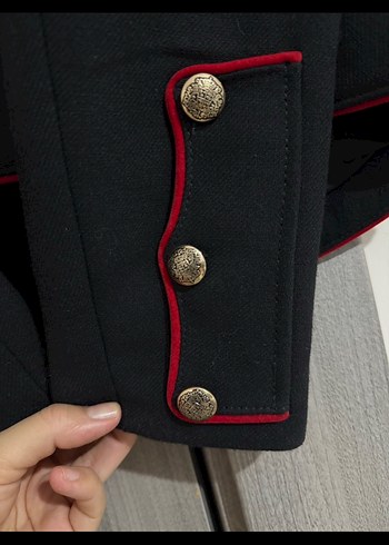 Zara Nakışlı Askeri Model Blazer Ceket - Görsel 3