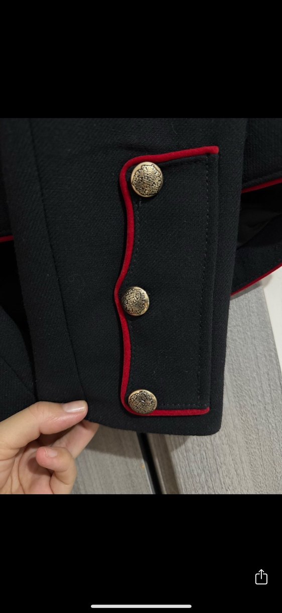 Zara Nakışlı Askeri Model Blazer Ceket - Görsel 3